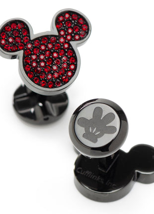 Disney Mickey Mouse Maroon Crystal Cufflinks