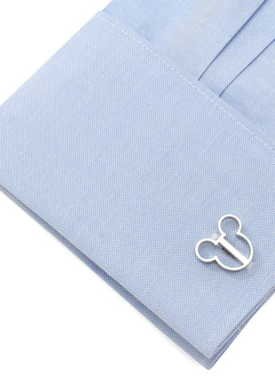 Disney Mickey Mouse Silhouette Cutout Cufflinks