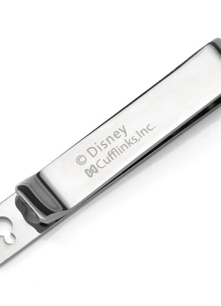 Disney Mickey Mouse Silhouette Cutout Silver Tie Bar