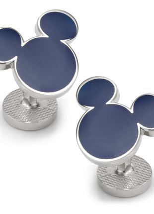 Disney Mickey Mouse Silhouette Blue Cufflinks