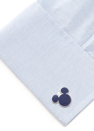 Disney Mickey Mouse Silhouette Blue Cufflinks