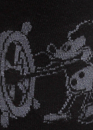 Disney Mickey Mouse Steamboat Willie Sock and Mickey Blue Lapel Pin Gift Set