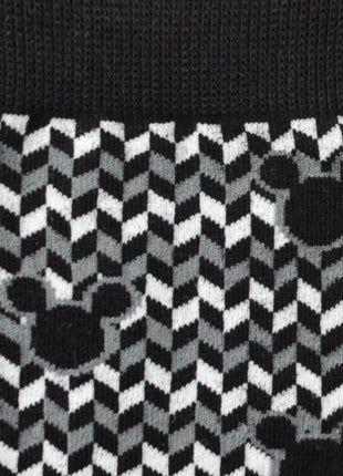 Disney Mickey Mouse Silhouette Chevron Sock and Mickey Blue Lapel Pin Gift Set