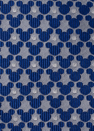 Disney Mickey Mouse Silhouette Pattern Dot Blue Tie