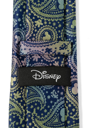 Disney Mickey Mouse Silhouette Iridescent Paisley Navy Tie