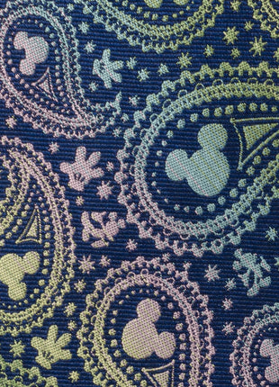 Disney Mickey Mouse Silhouette Iridescent Paisley Navy Tie
