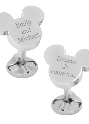 Disney Mickey Mouse Silhouette Stainless Steel Cufflinks