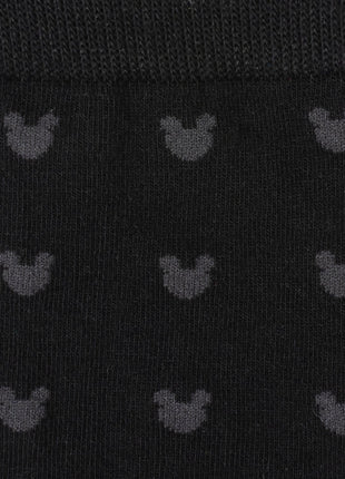 Disney Mickey Mouse Silhouette Motif Black Sock and Mickey Blue Lapel Pin Gift Set
