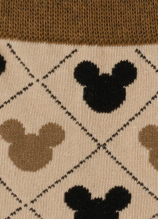 Disney Mickey Mouse Tan Sock & Mickey Lapel Pin Set