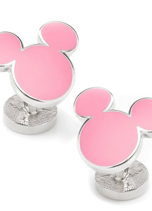 Disney Mickey Mouse Silhouette Pink Cufflinks