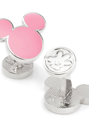 Disney Mickey Mouse Silhouette Pink Cufflinks