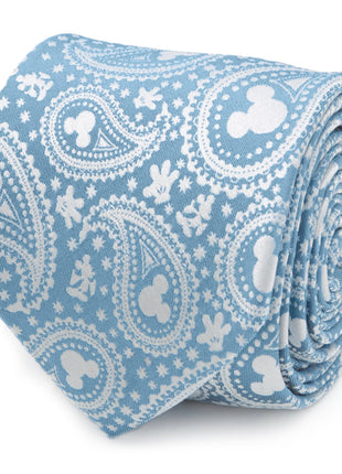 Disney Mickey Mouse Teal Paisley Men's Tie