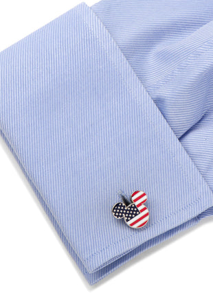 Disney Mickey Mouse Stars and Stripes Cufflinks