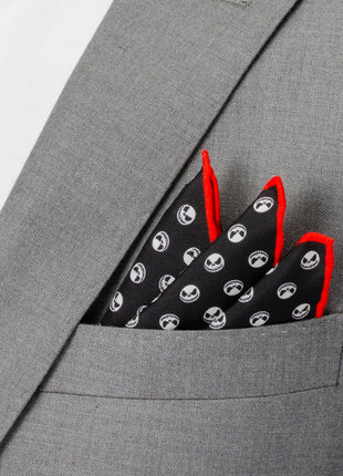 Disney The Nightmare Before Christmas Jack Skellington Men's Black Pocket Square