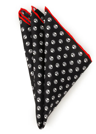 Disney The Nightmare Before Christmas Jack Skellington Men's Black Pocket Square