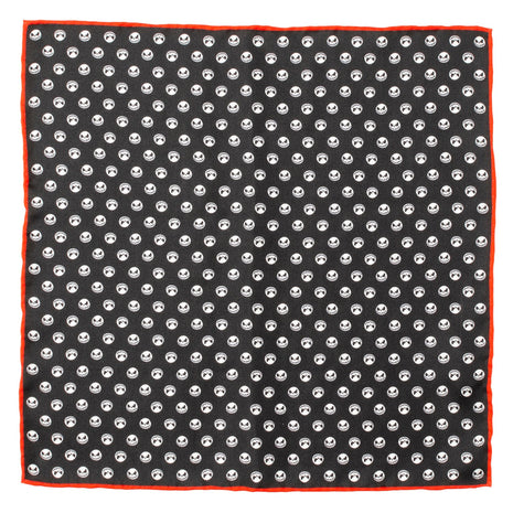 Disney The Nightmare Before Christmas Jack Skellington Men's Black Pocket Square