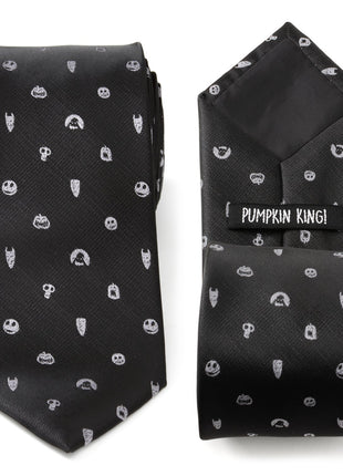 Disney The Nightmare Before Christmas Black Gray Men's Tie