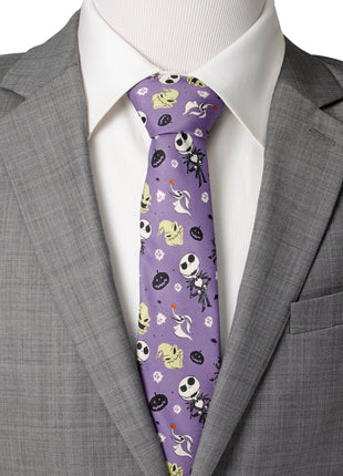 Disney The Nightmare Before Christmas Purple Men's Tie