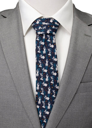 Disney Frozen Olaf Navy Pattern Men's Tie