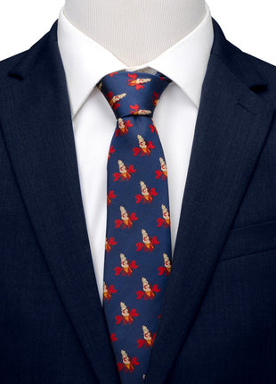 Disney The Little Mermaid Sebastian Hidden Message Blue Men's Tie