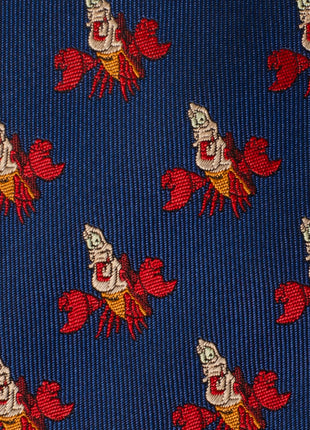 Disney The Little Mermaid Sebastian Hidden Message Blue Men's Tie