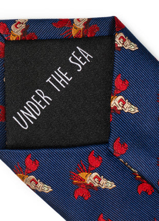 Disney The Little Mermaid Sebastian Hidden Message Blue Men's Tie