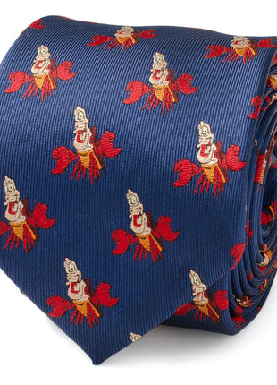 Disney The Little Mermaid Sebastian Hidden Message Blue Men's Tie