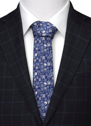 Disney Lilo & Stitch Blue Tropical Men's Tie