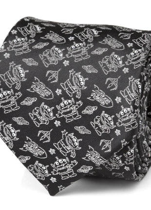 Disney Pixar Toy Story Alien Print Black Men's Tie