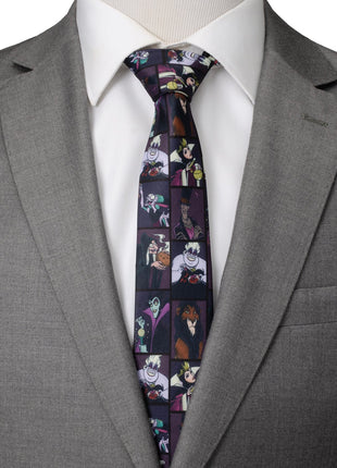 Disney Villains Dark Pattern Men's Tie