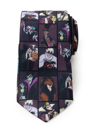 Disney Villains Dark Pattern Men's Tie