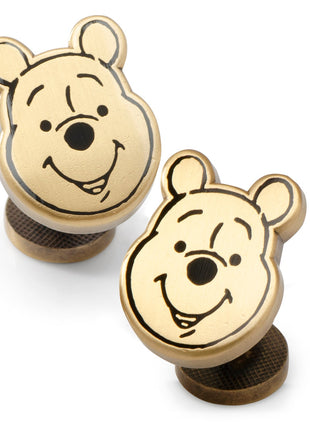 Disney Winnie the Pooh Face Gold Cufflinks