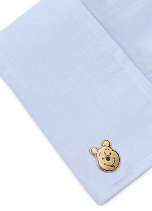 Disney Winnie the Pooh Face Gold Cufflinks