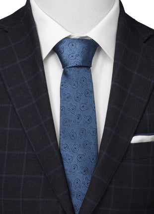 Disney Winnie the Pooh Blue Tonal Men's Tie