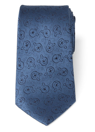 Disney Winnie the Pooh Blue Tonal Men's Tie