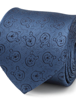 Disney Winnie the Pooh Blue Tonal Men's Tie