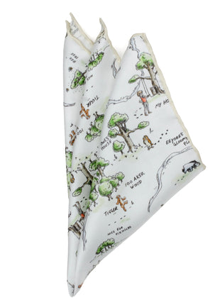 Disney Winnie the Pooh Map Pocket Square