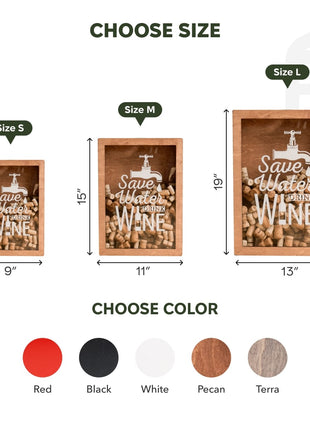 Wine Cork Box – Save Water, Drink Wine