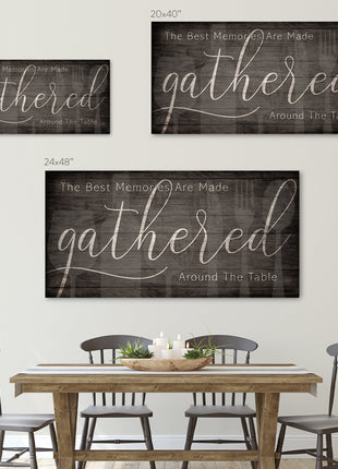 The Best Memories are Made Gathered Around the Table Sign