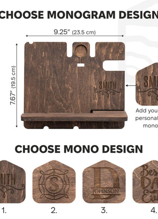 Wooden Docking Station – Personalized Gift for Him