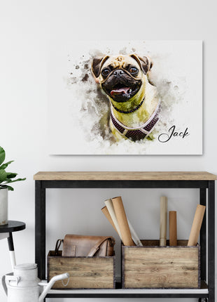 Watercolor Pet Portrait from Photo