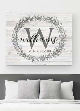 Family Monogram Design Second Anniversary Gift