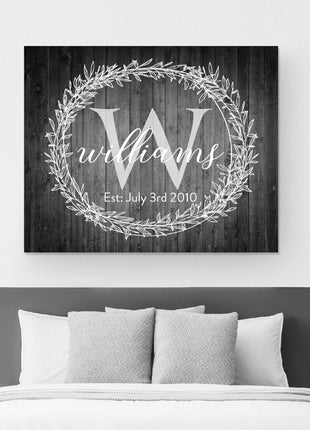 Last Name Sign - Custom Monogram Sign