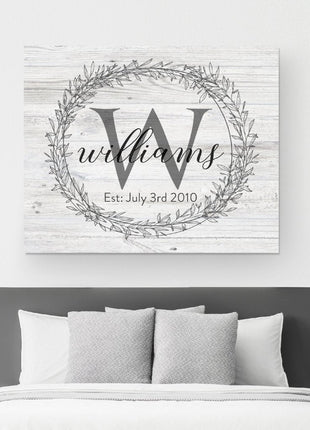 Last Name Sign - Custom Monogram Sign