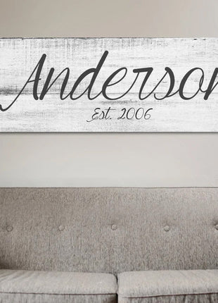 Big Family Name Sign - A Personalized Family Canvas
