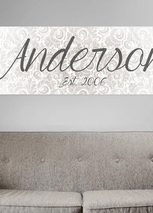 Big Family Name Sign - A Personalized Family Canvas