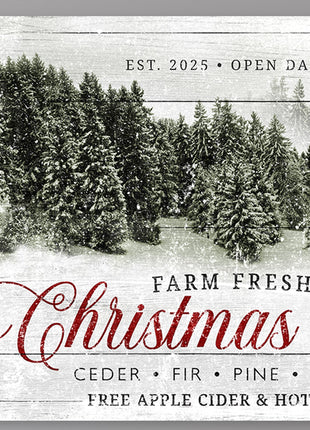 Farm Fresh Christmas Trees Canvas Wall Art