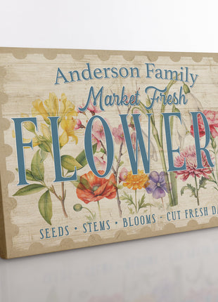 Fresh Flower Market Canvas Wall Art – Custom Spring Home Decor