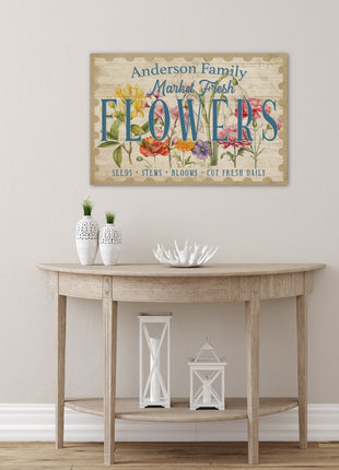 Fresh Flower Market Canvas Wall Art – Custom Spring Home Decor