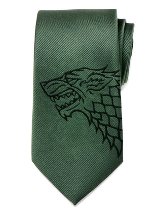 Game of Thrones Stark Direwolf Green Men's Tie